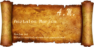 Asztalos Marica névjegykártya